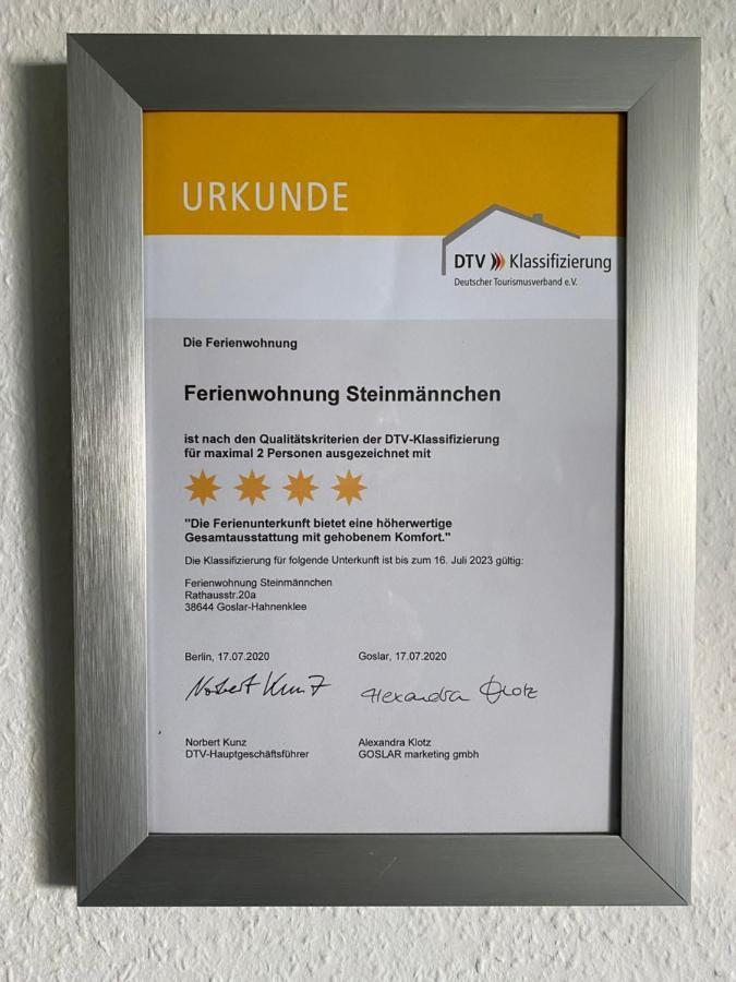 Steinmaennchen Ferienwohnung Goslar Esterno foto